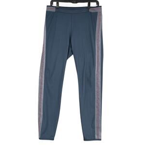 Joylab Blue Striped Side Elastic Waistband Active Womens Leggings Pants‎ XL